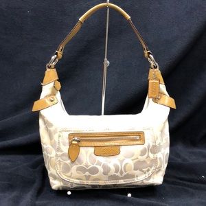 Coach optic signature hobo shoulder purse medium